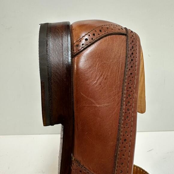 NEW HEELS Polo Ralph Lauren x Rancourt & Co. Brogue Kiltie Loafer Brown USA 9.5 - Picture 12 of 14